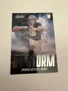 2024 Panini Absolute By Storm Spencer Rattler rookie insert  New Orleans Saints - Picture 1 of 2