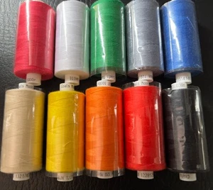 MULTI COLOURS Coats Moon Sewing Thread 120 Polyester 10 X 1000 Yards - Picture 1 of 8