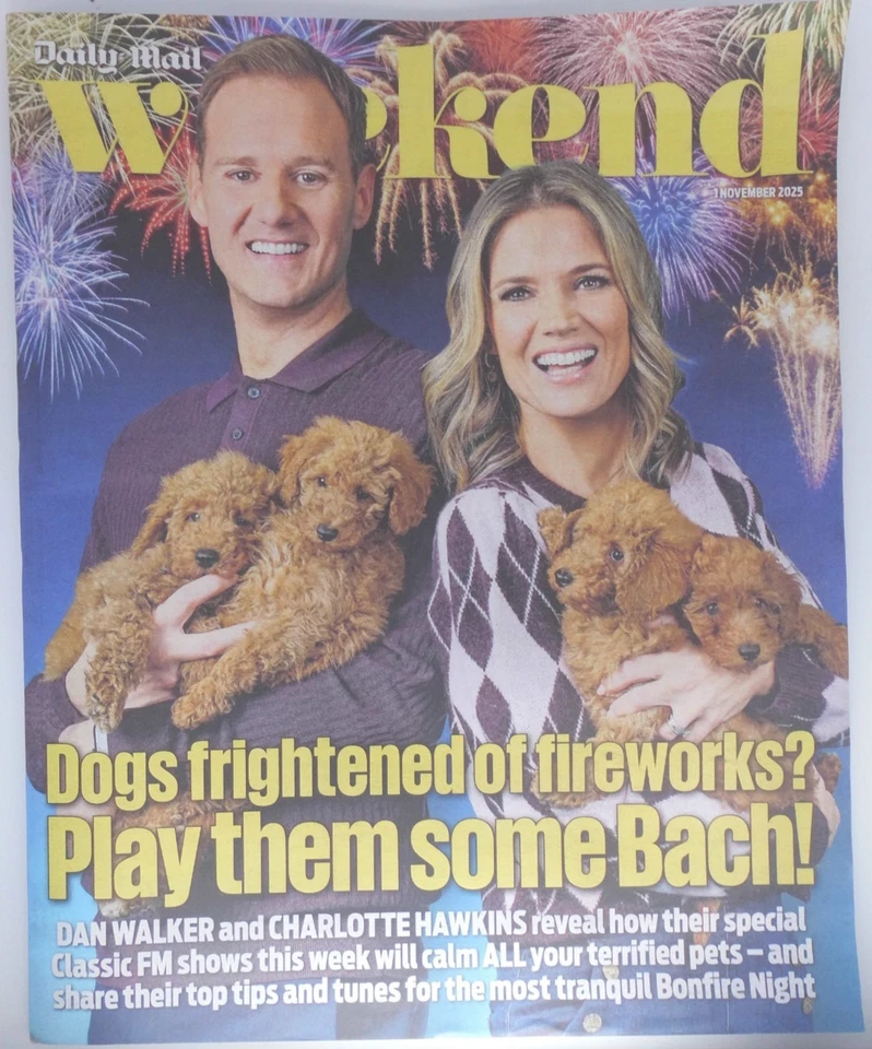 Daily Mail Weekend supplement 1st November 2025 Dan Walker & Charlotte Hawkins - Image 1 of 1
