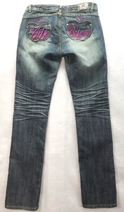 Vtg 90s Apple Bottom Womens Jeans Sz 10 with Embroidered Apple Pockets REPAIRED - Picture 1 of 17