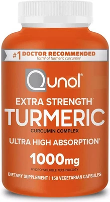 Qunol Extra Strength Turmeric Curcumin 1000 mg Capsules, 150 Counts - Image 1 of 4