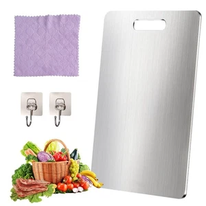 Large 316 Stainless Steel Cutting Board 13 x 9 In Metal Chopping Boards for K... - Picture 1 of 7
