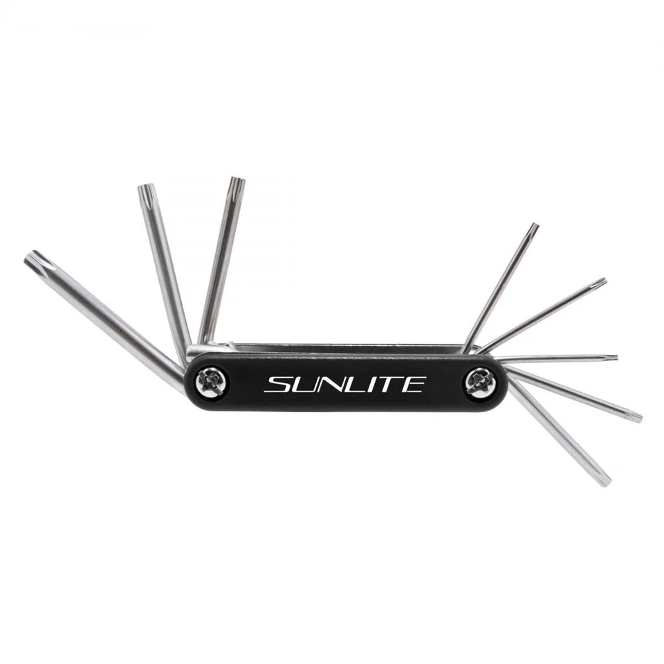 Sunlite Folding TORX Wrench Torx Wrench Set Black T7/T9/T10/T15/T20/T25/T30/T40 - Image 1 of 1
