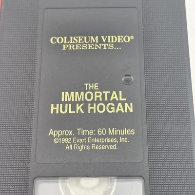 WWF The Immortal Hulk Hogan VHS - 1992 Coliseum Video WWE WCW - Image 1 of 4
