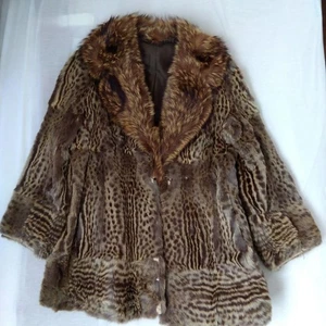Wild Cat Faux Fur Coat WomenS Luxury Winter Outerwear Warm Animal Print - Picture 1 of 8