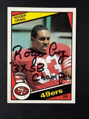 1984 Topps Roger Craig #353 Rookie RC San Francisco 49ers AUTO TTM no COA - Image 1 of 3