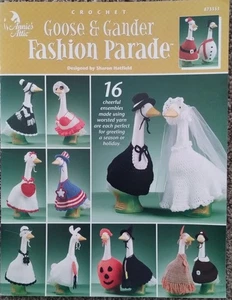 Annies Attic Goose Gander Fashion Crochet Pattern Book Porch Goose Christmas - Picture 1 of 3