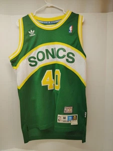 Adidas Shawn Kemp Hardwood Classic Trikot Herren M 1989-90 grün gelb # 40 2015 - Bild 1 von 8