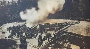 1915 Vintage Illustration Sunken Belgian Battery near Antwerp - Picture 1 of 2