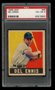 1948 Leaf #49 Del Ennis PSA 4