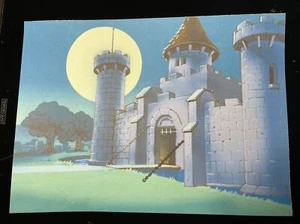 Los Pitufos Animación Cel Años 80 Producción Arte Fondo Dibujos Animados Vegetales Dibujos P - Imagen 1 de 1