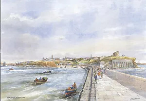 Tom Macdonald Mouth of the Tyne Mounted Print - Picture 1 of 1