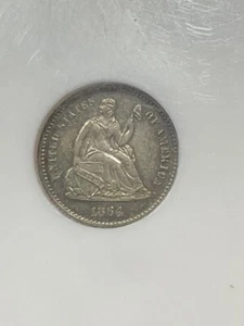 NGC PF64 1864 SEATED HALF DIME GREAT COLOR AND EYE APPEAL - Picture 1 of 3