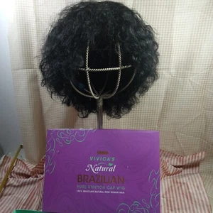 WIG HUMAN HAIR Vivica's Natural Brazilian 100% Remi Pure StretchCap JASPER 1 NIB - Picture 1 of 14