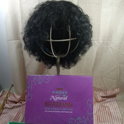 WIG HUMAN HAIR Vivica's Natural Brazilian 100% Remi Pure StretchCap JASPER 1 NIB - Image 1 of 4