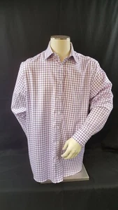 CHARLES TYRWHITT Men's Shirt Classic Fit 16 1/2 / 33 Long Sleeve Purple Check - Picture 1 of 7