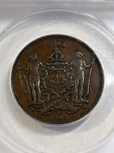 1907-H British North Borneo 1 Cent Graded XF 40 BN by ANACS - Picture 1 of 4