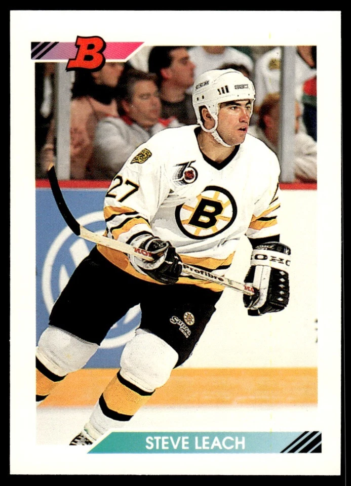 1992 Bowman #298 Steve Leach - Boston Bruins - Image 1 of 2