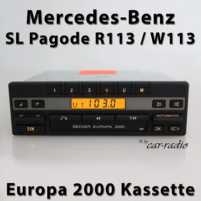 Becker Europa 2000 BE1100 Kassettenradio Mercedes R113 Radio SL-Klasse Pagode - Bild 1 von 4