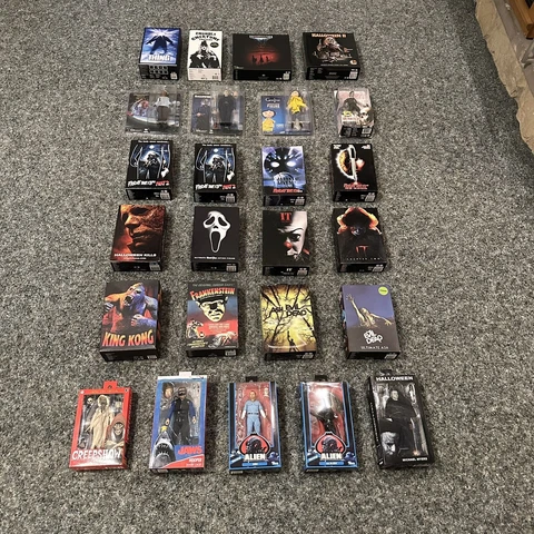 Lot Of 24 Brand New Neca Horror Figures  Jason Vorhees, Michael Myers, Pennywise Cover