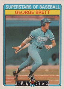 1987 Kay Bee Superstars of Baseball- George Brett #5- KS Royals MLB HOF- EX/NM