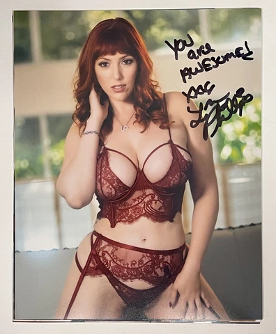 Lauren Phillips Signed Adult Star 8X10 Photo Model Dancer Redhead Entertainer Cover