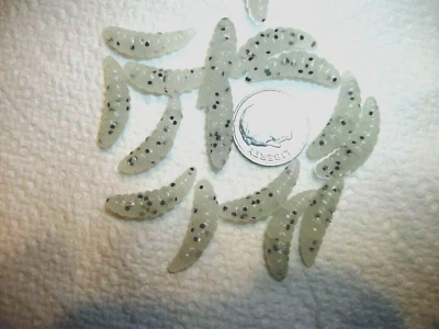 300-7/8"-GLOW-crappie panfish-grubs-plástico suave cera gusanos-plantillas-geneos-larva Foto 1 de 4