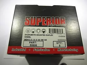 RUEDA DÚPLEX MONTADA EN SHUR-BRITE. #50606. MDW 2 X 1.6 X 1/4 X 180 AO. 13.700 RPM. - Imagen 1 de 4
