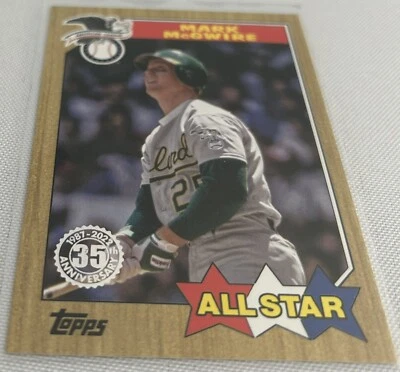 2022 Topps Baseball Mark McGwire Oakland Athletics 1987 35th Anniversary #87AS-8 - Image 1 of 2
