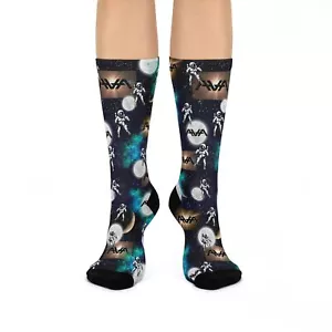 AVA Angels and Airwaves Socken 1 Größe Unisex dehnbar Astronauten Aliens Original - Bild 1 von 7