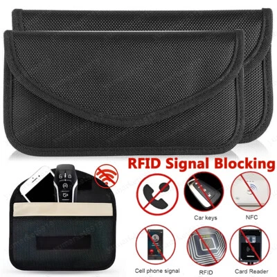 RFID Signal Blocking Cell Phone Faraday Bag Shielding Wallet Blocker Pouch Purse - Image 1 of 4