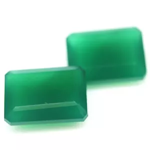 25.17 CT. Unheated Pair Green Botswana Agate Octagon - Picture 1 of 4