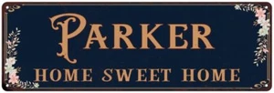 PARKER Home Sweet Home Victorian Look Personalized Metal Sign 106180046376 - Picture 1 of 1