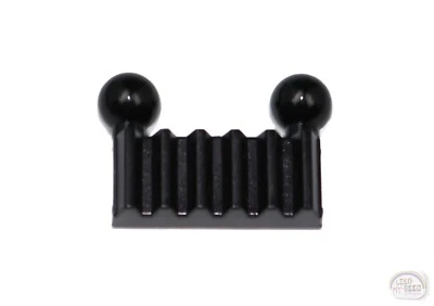 LEGO Technic - Gear Rack w/ 2 Tow Ball - 1 x 2 - Black - New - (EV3, 6574) - Image 1 of 3