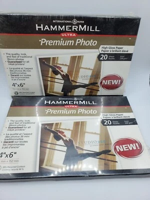 HammerMill Ultra Premium Photo 40 Sheets High Gloss Paper 4x6 for Inkjet b119 - Image 1 of 4