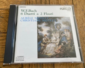 W.F. Bach 6 Duetti a 2 Flauti CD (1984) Aurele Nicolet Denon Nippon Japan Import - Picture 1 of 3
