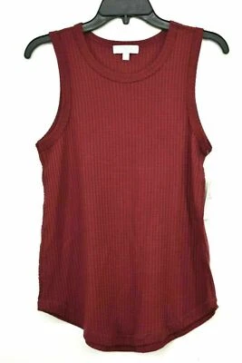 Camiseta sin mangas térmica lisa PJ Salvage para mujer cuello redondo dobladillo alto mezcla elástica Foto 1 de 4