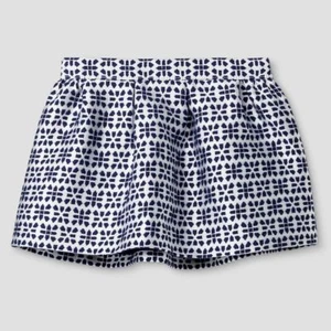 Genuine Kids Oshkosh Girls' Blue Cream Jacquard Skirt,18M,5T,6,6X                - Picture 1 of 1