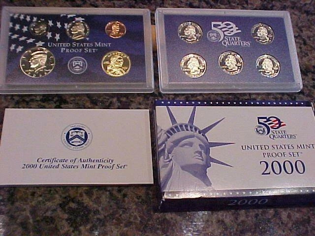 2000 United States Mint Proof Set COA Uncirulated 10 coins - Image 1 of 1