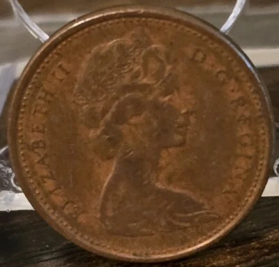 1968 Canadian Maple Leaf Twig Penny 1 Cent - Image 1 of 2