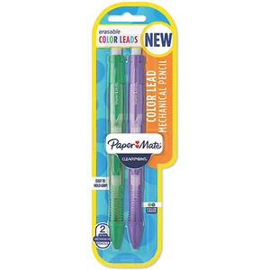 Paper Mate Clear Point Color Lead Mechanical Pencils, 0.7mm, Assorted, 2 Count - Picture 1 of 3