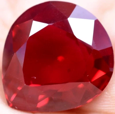 Natural 28.30 Ct Blood Red Ruby Mozambique GGL Certified Treated Gemstone - Image 1 of 4