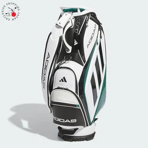 Adidas Golf Three Bar Dynamic Cart Bag IT3191 9.5in 6-way White/Green/Black New - Picture 1 of 5
