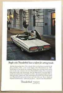 Vintage 1964 Original Print Ad Full Page - Ford Thunderbird Setting Trends - Bild 1 von 1