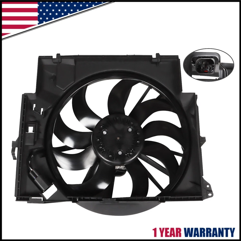 For BMW 135I 2008-2013 BMW 335D 2009-2011 Electric Radiator Cooling Fan Assembly - Изображение 1 из 4