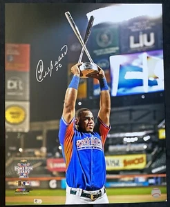YOENIS CESPEDES Autograph - Signed 16''x 20" photo -A's! Mets! SUPERB! MLB Holo! - Picture 1 of 5