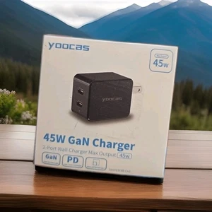 Factory Sealed 45w Dualport Usb C Pd Gan Lll Fast Wall Charger compact - Picture 1 of 1