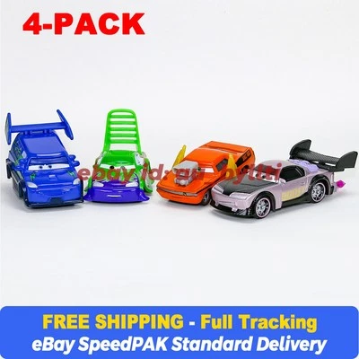 4-PACK Mattel Disney Pixar Cars Boost Wingo DJ Snot Rod 1:55 Diecast, New Loose - image 1 of 4
