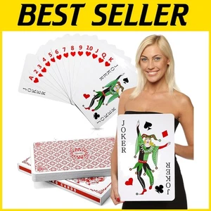 Extra Large Jumbo Playing Cards - 11 x 17 Inch Deck for Parties & Photo Props - Picture 1 of 8