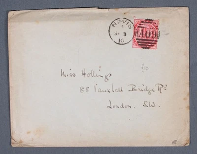 MayfairStamps 尼维斯 1910 年至伦敦英格兰封面 aau_83255 — 第 1/2 张图片